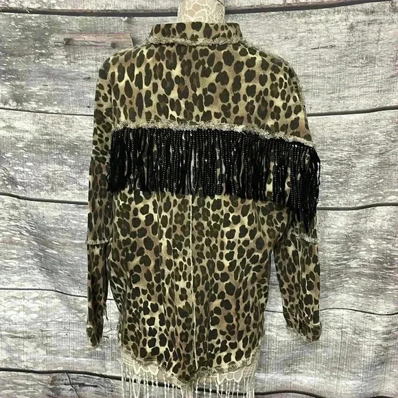 Leopard Print Jean Jacket - Picture 6 of 11